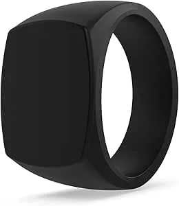 Enso Rings Signet Silicone Rings - Made With Premium Materials - Ultra Comfortable & Waterproof