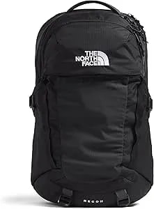 The North Face Recon Everyday Laptop Backpack - Daypack, Water Repellent, Laptop Sleeve, 2 Water Bottle Pockets, Tnf Black/Tnf Black-Npf, One Size