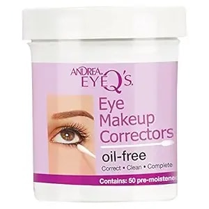 Andrea Eyeq'S Oil-Free Eye Make-Up Correctors Pre-Moistened Swabs, (Pack Of 6) 300 Count