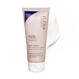 Flicka Silk Touch 3 In 1 Moisturizer And Primer For Face Hydrating, Lightweight, Long-Lasting Pore Minimizer Dermatologically Tested All Skin Types Makeup Base 60g, Cruelty Free, (Pack Of 1)