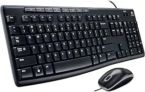 Logitech Media Combo MK200 Full-Size Keyboard And High-Definition Optical Mouse (Renewed)