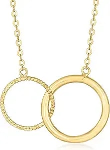 Ross-Simons Italian 18kt Yellow Gold Interlocking-Circle Necklace