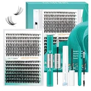 Gemerry Lash Extension Kit 30d+40d Lash Clusters 10-18mm Individual Lashes Clusters Waterproof Lash Bond And Seal Remover Tweezers Brush