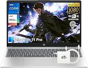 Hp 15.6" Fhd Touchscreen i7 Laptop, 10-Cores Intel Core i7-1355u(Beat Core 7 160u), 16gb Ram 1tb Ssd, Win 11 Pro wifi6 W/Gm Accessory, Intel Iris Xe Graphics Computer For Business Professional
