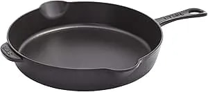 Staub Cast Iron 11-Inch Traditional Skillet - Matte Black, Made In France
