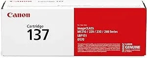 Canon Genuine 137 Black Toner Cartridge Compatible With LBP151dw, MF210 Series, MF220 Series, MF230 Series, MF240 Series, D570