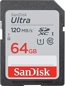 Sandisk 64gb Ultra Sdxc Uhs-I Memory Card - 120mb/S, c10, u1, Full Hd, Sd Card - sdsdun4-064g-gn6in [Older Version]