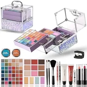 Hot Sugar Teen Makeup Kit For Girls 13-15, Makeup Gift Set For Birthday Parties Makeovers & Christmas (Purple)
