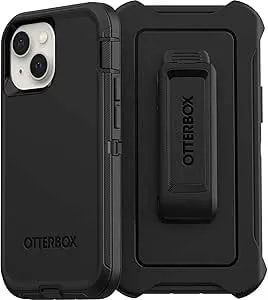 Otterbox Iphone 13 Mini & Iphone 12 Mini Defender Series Case - Black, Rugged & Durable, With Port Protection, Includes Holster Clip Kickstand