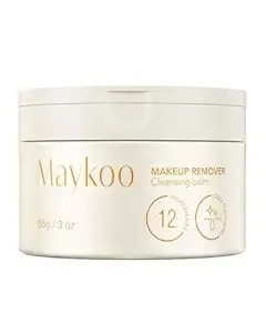 Maykoo Makeup Remover Balm Hydrating Deep Cleansing Balm, Dissolves Heavy Waterproof Make Up, Gentle Oil Based Cleanser For Face With Spatula, Makeup Removing For All Skin Types, 85 G/3 Oz