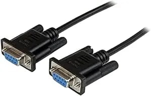 Startech.Com 1m Black DB9 RS232 Serial Null Modem Cable F/F - DB9 Female To Female - 9 Pin RS232 Null Modem Cable - 1 Meter, Black