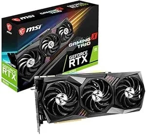 Msi Gaming Geforce Rtx 3090 24gb gdrr6x 384-Bit Hdmi/Dp Nvlink Tri-Frozr 2 Ampere Architecture Oc Graphics Card (Rtx 3090 Gaming X Trio 24g) (Renewed)