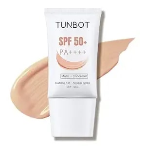 Liquid Foundation Spf 50, 30ml Full Coverage Lightweight Concealer Foundation, Long Lasting Oil Control Waterproof Face Foundation, Even Skin Tone, Daily Sun Protection