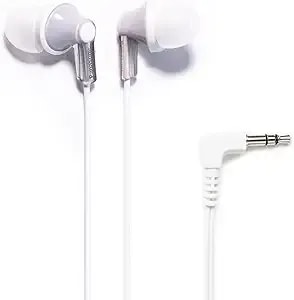 Panasonic Ergofit Wired Earbuds, 3.5mm Jack In-Ear Headphones Wired With Dynamic Crystal-Clear Sound And Soft Ergonomic Custom-Fit Earpieces (S/M/L), For Phones And Laptops - Rp-hje120-S (Silver)