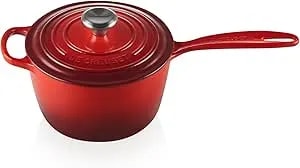 Le Creuset Enameled Cast Iron Signature Saucepan, 2.25 Qt., Cerise
