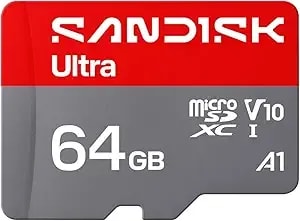 Sandisk 64gb Ultra Microsd Uhs-I Card - Up To 145mb/S Read Speed, Full Hd Video, v10, u1, c10, a6 - Sdsqujq-064g-gz6ma