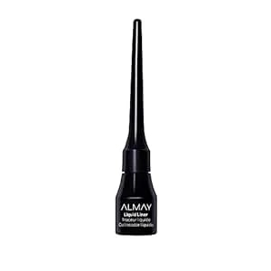Almay Liquid Eyeliner, Waterproof, Fade-Proof Eye Makeup, Easy-To-Apply Liner Brush (Packaging May Vary), 221 Black