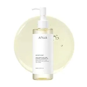 Anua Heartleaf Pore Control Cleansing Oil, Pore Cleanser, Sebum Care, Gentle Melting Oil Cleanser For Face, Safe For All Skin Type, Daily Hydrating Makeup Remover, Korean Skin Care (6.76fl.Oz)