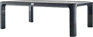 3m Adjustable Computer Monitor Stand, 16 In X 12 In X 13.6 In - Height Adjustable Monitor Riser For Desk, Office, Home With Underneath Storage Space, No Skid