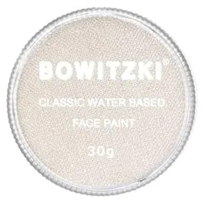 Bowitzki 30g Professional Face Paint Body Paint Water Based Face Painting Makeup For Adults Split Cake Single Color (Metallic White)