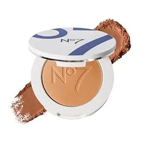 no7 Lift & Luminate Triple Action Powder - Deep - Pressed Makeup Setting Powder For Face - Compact Setting Powder Reduces The Appearance Of Fine Lines & Enhances Glow (10g)