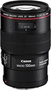 Canon Ef 100mm F/2.8l Is Usm Macro Lens For Canon Digital Slr Cameras, Lens Only, Black