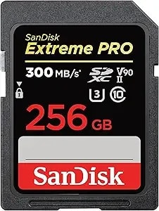 Sandisk 256gb Extreme Pro Sdxc Uhs-Ii Memory Card - c10, u3, v90, 8k, 4k, Full Hd Video, Sd Card - Sdsdxdk-256g-gn4in