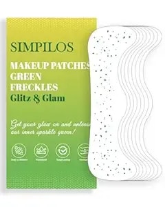Green Face Glitter - Waterproof And Long-Lasting Body Glitter Freckles, Sparkle Makeup Patches For St Patricks Parties (Green - 8 Sheets)