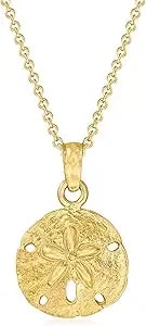 Ross-Simons 14kt Yellow Gold Sand Dollar Pendant Necklace
