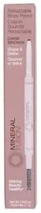 Mineral Fusion Dark Brown Retractable Brow Pencil, 0.003 Oz