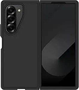 Otterbox Galaxy Z fold6 Thin Flex Series Case - Black, Ultra-Slim, Hard Case With Soft Edges, 5g And Wireless Charging Compatible