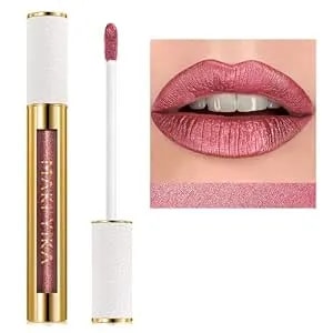 Maki Yika Red Lipstick For Women Metallic Lipsticks For Mother Glitter Long Lasting Lipstick No Smudge No Transfer Liquid Lip Gloss (br03 Be Happy)
