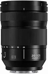 Panasonic Lumix S 24-105mm f4 Lens, Full-Frame L Mount, Optical Image Stabilizer And Rugged Dust/Splash/Freeze-Resistant S-r24105 (Usa), Black