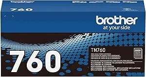 Brother Genuine TN760 High Yield Black Toner Cartridge, (For Use With MFC-L2710DW MFC-L2750DW HL-L2350DW HL-L2370DW HL-L2395DW HL-L2390DW DCP-L2550DW Printers) (Pack Of 1)