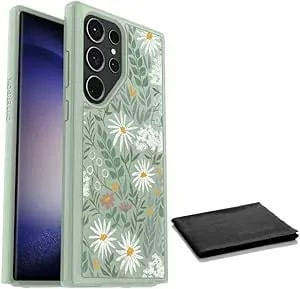 Otterbox Galaxy s23 Ultra (Only) - Symmetry Series Case - Sage Advice (Green) - Wireless Charging Compatible - Raised Edges Protect Camera & Screen - With Cleaning Cloth - Non-Retail Packaging