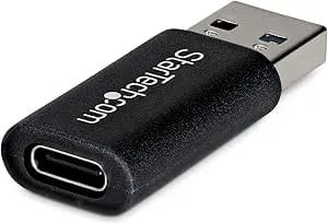 Startech USB-A To USB-C Adapter, USB-A Male To USB-C Female Converter, USB 10Gbps, 5V 900mA