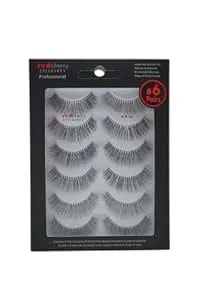 Red Cherry #747m Strip False Eyelashes Black Natural To Glamorous Design (6 Pairs)
