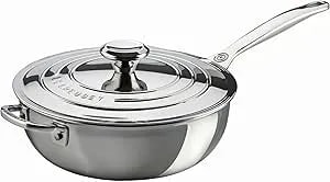 Le Creuset Tri-Ply Stainless Steel 3.5 Quart Saucier Pan