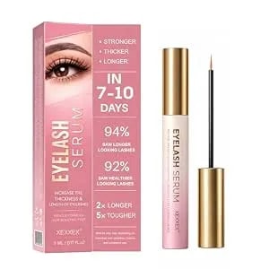 Lash Serum For Eyelash Growth, Advanced W-Peptide Lash Enhancing Serum For Fuller, Longer, Thicker-Looking Lashes, Hormone-Free Gentle Formula For Sensitive Eyes, 0.17 Fl Oz / 5 Ml