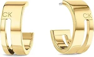 Calvin Klein Geometric Essentials Women'S Hoop Earrings - Stainless Steel, Elegant Jewelry, Perfect For Any Occasion, Designer Wear - Gift For Her