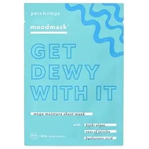 Patchology Moodmask Get Dewy With It Facial Sheet Mask - Men And Women Face Masks Skincare Sheet For Moisturizing, Hydrating, And Dewy Skin - Best Face Sheets Moisturizer (1 Count)