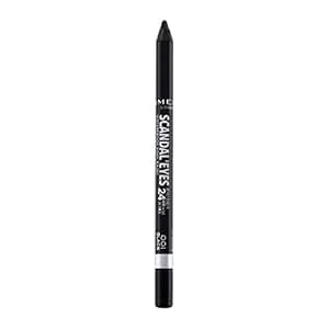 Rimmel London Scandaleyes Waterproof Gel Pencil Eyeliner, Long-Wearing, Ultra-Smooth, Smudge-Proof, 001, Black, 0.04oz