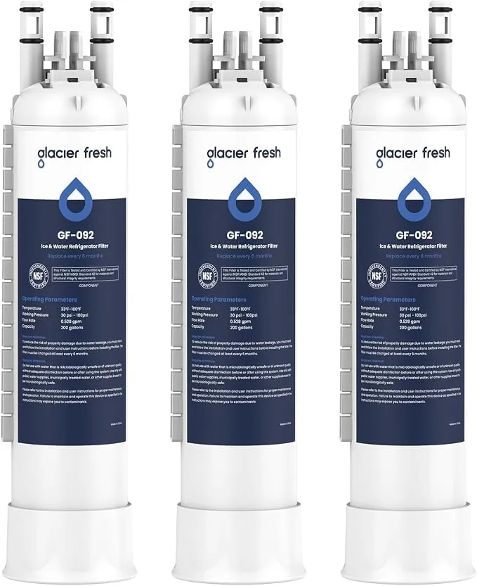 Glacier Fresh fppwfu01 Frigidaire Purepour Water Filter Replacement, 3 Pack - Compatible With Electrolux eppwfu01, Pureadvantage Purepour Pwf-1, Nsf 42 Certified