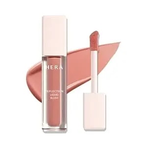 Hera Reflection Liquid Blush #422 Lingerie 7.5g – Glass Skin Glow, Hydrating Serum Formula With 70% Skincare Ingredients, Buildable Radiance, Sheer Color, Korean Makeup