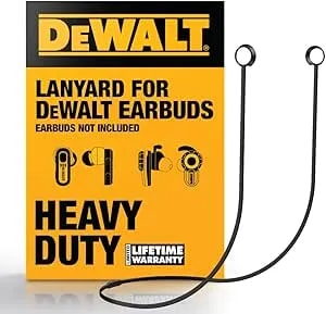 Dewalt Anti-Loss Lanyard For TWS & TWS ANC Earbuds – Durable Safety Cord For Secure Fit And Easy Access, Detachable Neck Strap Compatible With Dewalt Wireless Earbuds, Pro Accessories