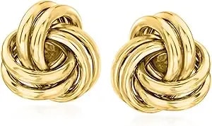 Ross-Simons 14kt Yellow Gold Love Knot Stud Earrings