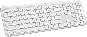 Logitech Signature Slim K950 Wireless Keyboard, Sleek Design, Switch Typing Between Devices, Quiet Typing, Bluetooth, Multi-OS, Windows, Mac, Chrome - Off-White