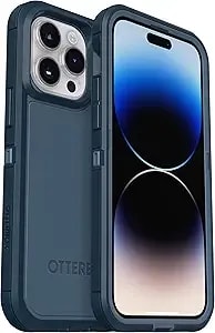 Otterbox Iphone 14 Pro (Only) Defender Series Xt Case - Open Ocean (Blue), Screenless, Rugged, Snaps To Magsafe, Lanyard Attachment