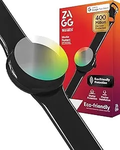 Zagg Ultra Eco Google Pixel Watch 4 (45mm) Screen Protector – Scratch Protection, Made With Plant-Based Materials, Invisibleshield, Self‑Healing Nano‑Memory, Easy Installation