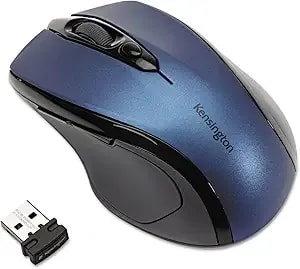 Kensington Pro Fit Mid-Size Wireless Mouse, Sapphire Blue (k72421am)
